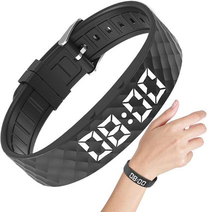 Vibrationswecker Armband | Vibrating Alarm Wristband, Silent Alarm Watch, Wrist Alarms Clock, Gentle Vibration Wakeup Watch, Vibrating Wrist Clock for Deep Sleepers/Hearing