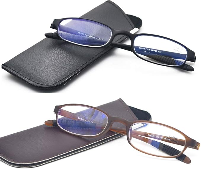 Anti Glare Blue Light Blocking Reading Glasses(Flexible and Lightweight) Plastic Portable Readers