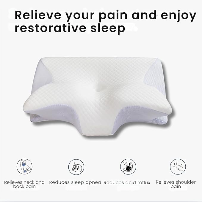 Airway Pro Sleep Apnea Relief Pillow，neckhaven Pillow，Neck Haven，Sleep apnea，Neck Support Ergonomic Side Sleeper, for Side, Back, Stomach Sleepers (Black)