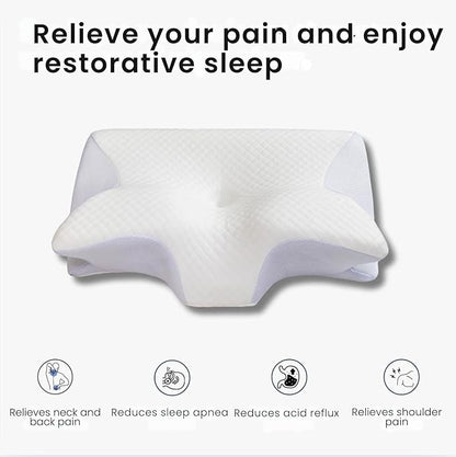 Airway Pro Sleep Apnea Relief Pillow，neckhaven Pillow，Neck Haven，Sleep apnea，Neck Support Ergonomic Side Sleeper, for Side, Back, Stomach Sleepers (Black)