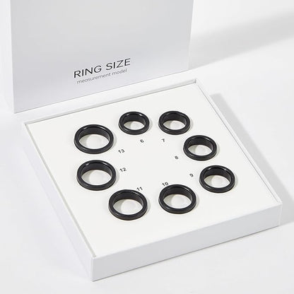 Smart Health Rings for Women Men, Fitness Tracker with Heart Rate, Blood Oxygen, HRV, Sleep Tracker, Step Tracker, No Subscription Fee, IP68 Waterproof Smart Ring (Only Ring Sizing Kit)