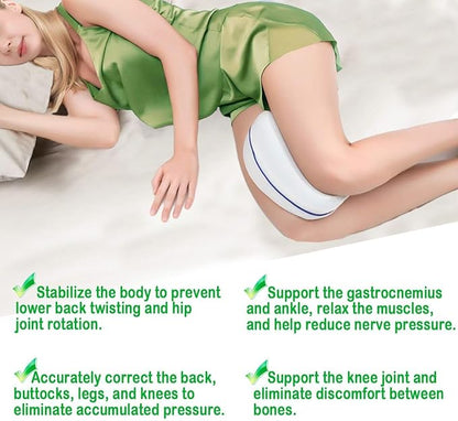 Knee Pillow Leg Pillow for Side Sleepers Foam Support Pillow for Sleeping for Back Pain,Memory Foam Cushion Pregnancy Pillow Leg Positioner Pillows for Side Sleeping