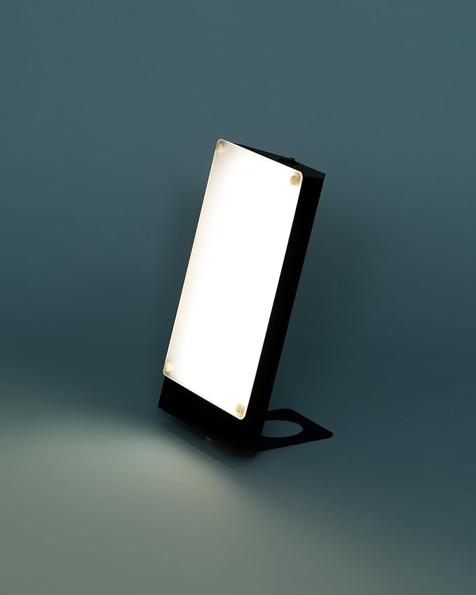 Northern Light Technologies Travelite Light Therapy Lamp | 10,000 LUX Sunlight Simulation | Boost Mood, Improve Sleep, Enhance Energy & Focus | UV-Free Bright Light for Wellness & Winter Blues, Black