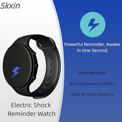 Electric Shock Alarm Clock for Heavy Sleepers|Silent Alarm Clock|Get up on time|Strong Wake-up Call |Shock Pulse for Self-Discipline and Combat Fatigue|Powered for Students & Hard of Hearing