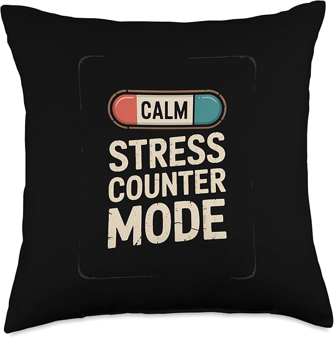 Relaxation Breathing Vagus Nerve Stimulation Stress Relief Throw Pillow