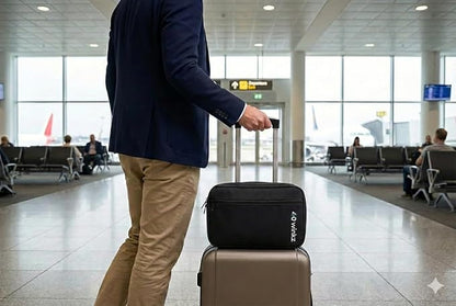 40Winkz CPAP Carrying Case for Travel – Fits ResMed AirMini, Z1, Z2 & Mini Machines, Compact Portable Travel Bag with Shoulder Strap, Luggage Sleeve & Organizer Pockets (Black)