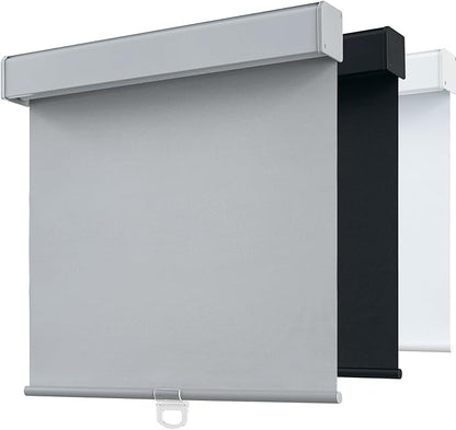SHADEMOON Blackout Cordless Roller Shades for Windows,Free-Stop System Blind with Valance,Pull Down Room Darkening Indoor Shades,Thermal Insulated UV Blocking Fabric,Home Office(Grey,36" W x 72" H)