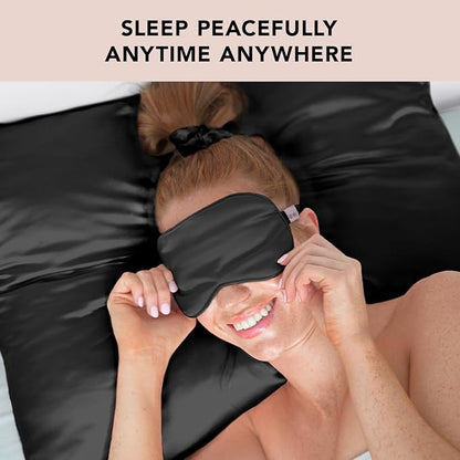 Kitsch Weighted Satin Sleep Mask - Weighted Eye Masks for Sleep and Travel - Lavender Ultra-Soft Sleeping Eye Mask for Women and Men - Light Blocking, Adjustable Strap, (4.1oz/116g)