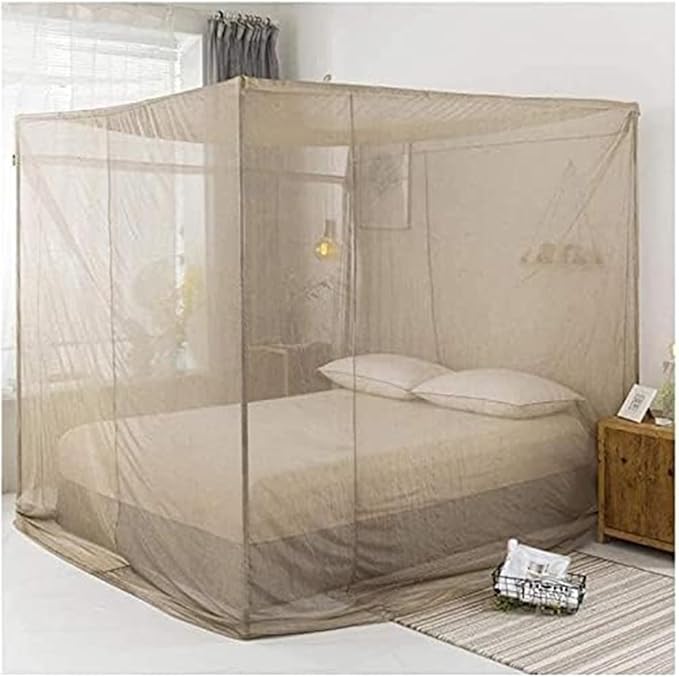100% Silver Fiber EMF Shielding Bed Canopy,Blocks Radiation/EMF/WiFi/5G & Other RF Attenuation 10MHz-10GHz 35-60dB(180x200x185CM)