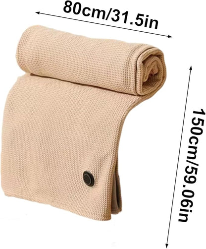 Heated Shawl, with Smart Temperature Control, 150x80cm, Electric Heated Wrap, Winter Warming Blanket, 3-Level Temperature Control, for Women Car Camping Hiking Bed Home Travel Cold Weather Indoor Use