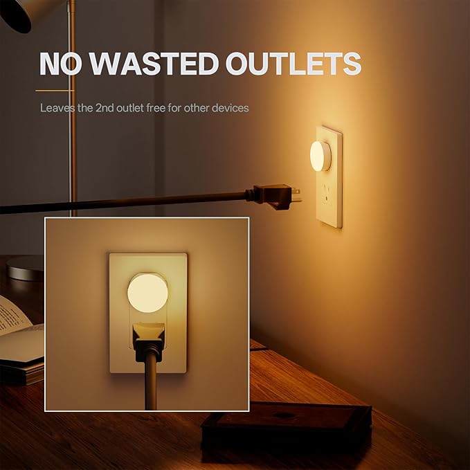 Night Lights Plug in, Auto Dusk to Dawn Sensor, 3CCT, 3 Brightness, Small Night Lights, Automatic On and Off Night Lamp for Hallway,Bedroom, Stairway, Energy Efficient, 12Pack