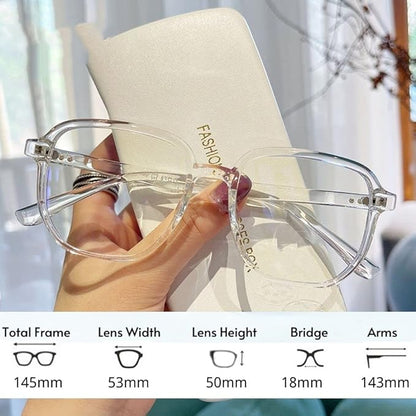 Blue Light Blocking Glasses Reading Glasses for Women Men Square Nerd Eyeglasses Frame Lightweight Reduce Eye Strain