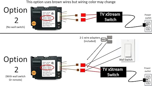 Fireplace Remote Control WiFi Smart Switch ON/Off to Voice Activated Fireplace - 2 Wire Quick Connect for Easy installation for Millivolt Gas Valve, Electronic Spark Ignitions. 2.4Ghz pairing ONLY