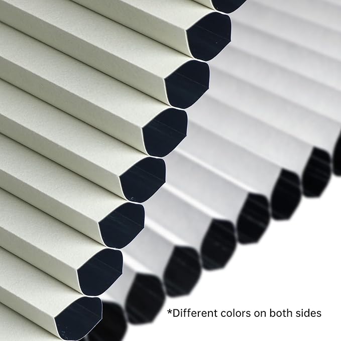 Motorized Cellular Shades with Remote, Blackout Smart Cellular Shades Compatible with Alexa, Cordless Honeycomb Window Blinds for Bedroom Home Office, Custom Size, Blackout Light Beige