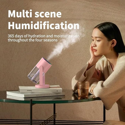 280ml Portable Shake Head Humidifier with Color LED Night Light, USB Personal Desktop Humidifier for Car, Home, Office, Travel, Auto Shutoff, Ultra-Quiet