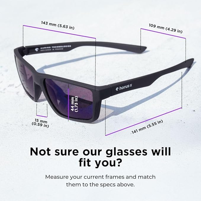 Horus X • Blue Light Glasses Men Women | Blue Light Blocking Glasses for Screen Anti-Fatigue Eye Migraine | Gaming Glasses V3