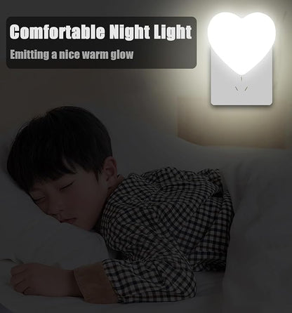 INZU Night Lights Plug into Wall, LED Night Light for Kids, Cute Nightlight with Auto Dusk to Dawn Sensor, LED Nightlight with Soft Warm Light for Bedroom, Nursery, Bathroom, Hallway (White)