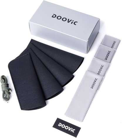DOOViC Computer Reading Glasses 4 Pack Blue Light Blocking Glasses Anti Eyestrain Flexible Lightweight Readers for Women Men