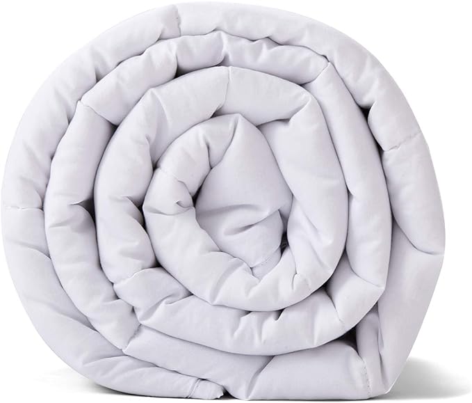 TONGDADA California King Size Weighted Blanket | 90''x108'',40lbs | Perfect for Couples,Designed for Heavy Weight Enthusiasts | Premium Cotton Material with Glass Beads | White