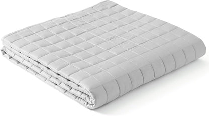 YnM King Size Cooling Weighted Blanket for Adults (88x104 Inches, 30 Pounds, Light Grey), Perfect for Hot Sleepers with Cooling Rayon/Glass Beads, Heavy Bed Blanket for Couple on Queen or King Bed