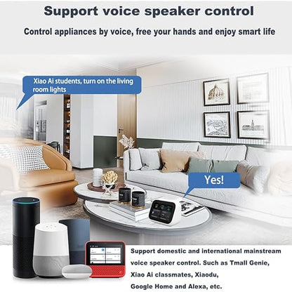 Ewelink Smart Switch 16A Mini WiFi Relay Module,DIY 2.4ghz Wireless Light Switch Voice Control with Timer&Schedule for Home Automation, Compatible with Alexa/Google