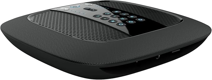 WELLUR - Stereo Sound White Noise and Natural Sound Sleep Machine with Relaxing Spa Music. Dual Build in Speakers & 3.5mm Headphone Jack, with Timer Option and USB 2.1A Port. Adapter Included (Black)