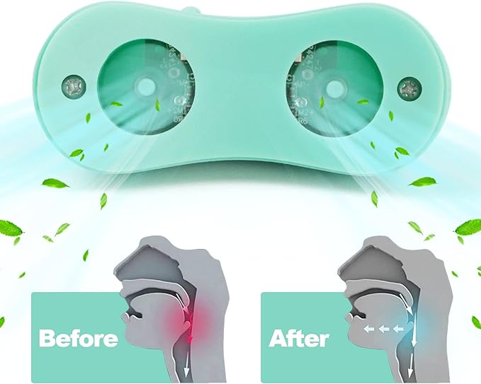 Electric Anti Snoring Devices, Mini Machine, Airing Micro for Travel, Sleep Apnea Devices, Snoring Solution for Men and Women, Suitable for All Nose Shapes Mint Green