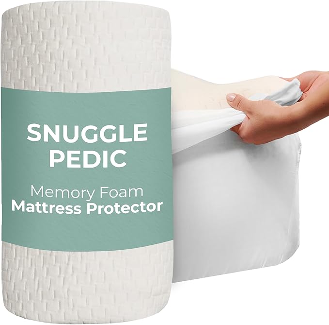 Memory Foam Mattress Protector - Organic Cotton, Eco-Friendly Greenshield Water Resistance, Kool-Flow Breathable Stretch Fabric, All USA Made, Best for Pillow-Top & Bed Topper Pads: California King