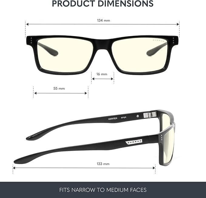GUNNAR - Blue Light Reading Glasses - Blocks 65% Blue Light - Vertex