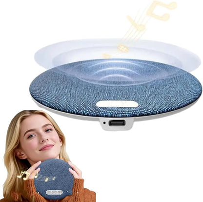 Bone Conduction Pillow Speaker, 11mm Ultra-Thin Pillow Bluetooth Speaker — Personal Audio & for Peaceful Nights, White Noise Timer Wireless Sleep Aid with Stereo Bass Private (Upgraded)