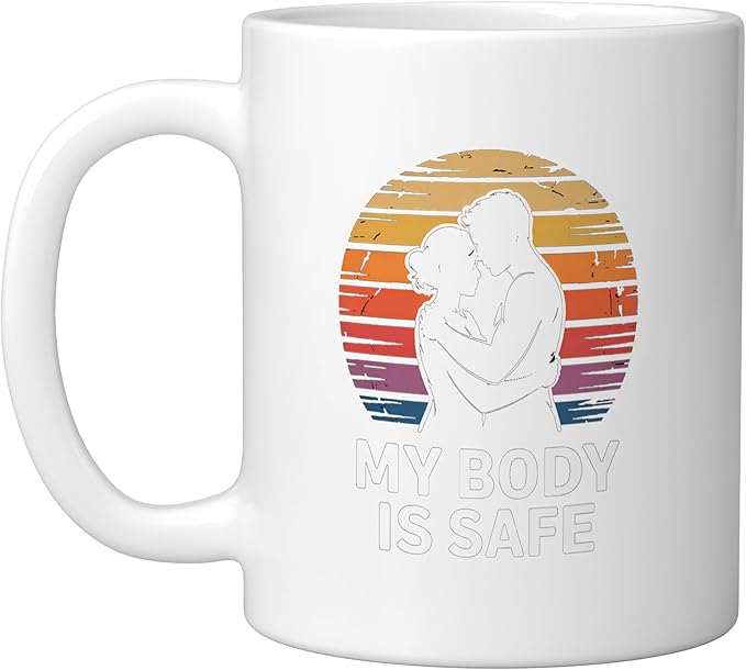 Breathing Relaxation Stress Relief Vagus Nerve Stimulation Ceramic Mug, White