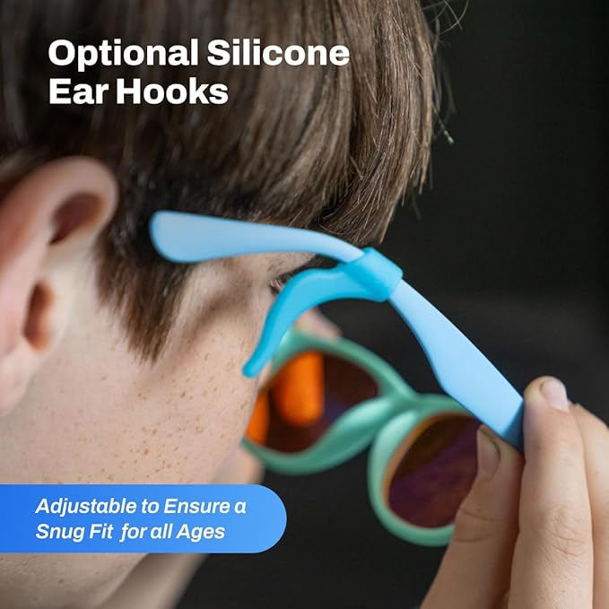 DefenderShield Blue Light Blocking Glasses Kid Series for Computer, Mobile, Gaming, Sleep-Purple - Anti Eye Strain, Headache