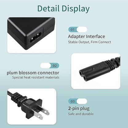 24V Charger Compatible with Hatch Restore 2 Wake Up Light Alarm Clock Compatible with Hatch Sunrise Alarm Clock Smart Light Sound Machine Power Cord Adapter