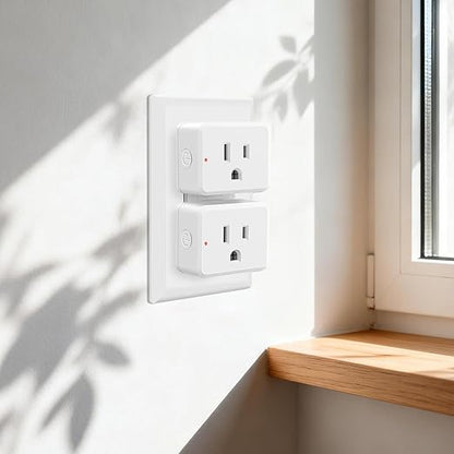 NineLeaf Wireless Remote Power Control Outlet Plug Kit, 4 Square Remote Control Outlet Plug with 1 Switch, 15A/1500W, No Wiring, 500ft RF, Remote Light Switch for Lamps Household