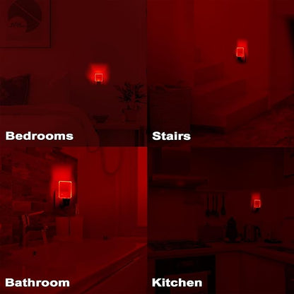 2 Pack 0.5W Plug in LED Night Light with Dusk to Dawn Sensor Red