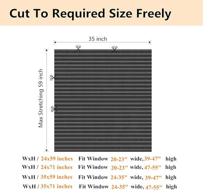 Window Blinds Cordless Blackout No Drill Cut to Size Clip On Stick On Self Adhesive Temporary Blinds Pleated Paper Blinds for Windows Doors Shades for Home Nursery Bedroom Kitchen Bathroom