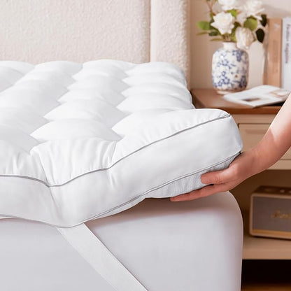 Decroom 3 Inch Memory Foam Mattress Topper Full for Back Pain Relief, Filled with Breathable Memory Foam Pillow Topper Soft Fluffy Supportive Bed Mattress Pad, 75x54x3 in