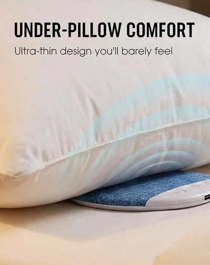 Sleep Pillow Speaker, Bluetooth Under Pillow Speaker for Sleeping, Bone Conduction Ultra-Flat Sleep Headphones with Soothing White Noise & Hi-Fi Sound, Automatic Shut-Off Time for Side Sleepers(2pcs)