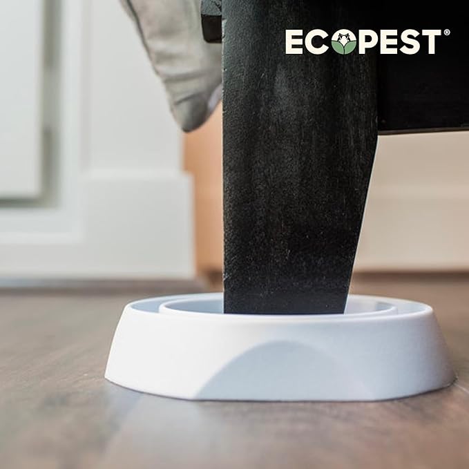 ECOPEST Bed Bug Interceptors – 8 Pack | Bed Bug Blocker (Pro) Interceptor Traps (Black) | Insect Trap, Monitor, and Detector for Bed Legs