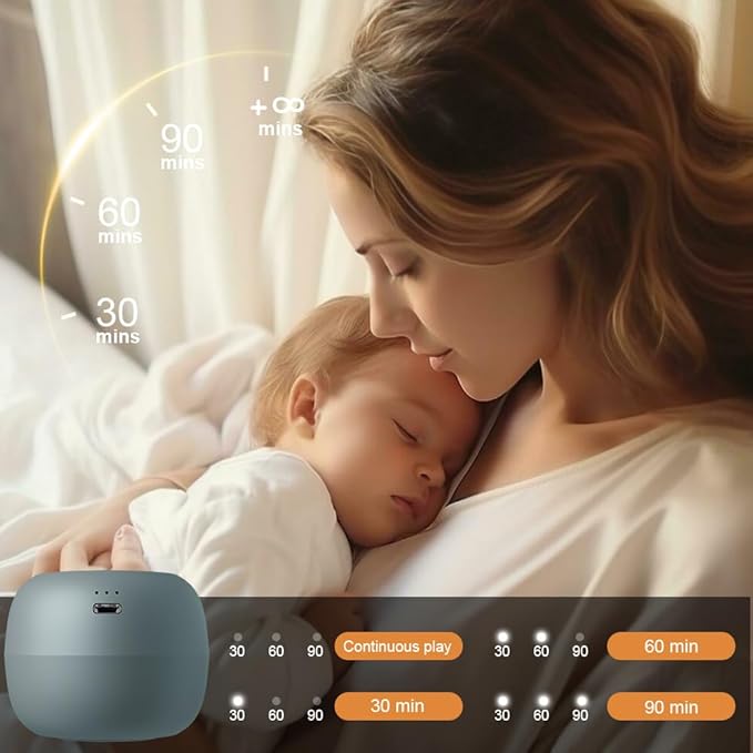Portable White Noise Sound Machine | 16 Soothing Sounds | Timer | Memory Function | Noise Canceling for Sleep Aid & Office Privacy | Travel | Registry Gift | Sleep Soother for Baby Kids Adults