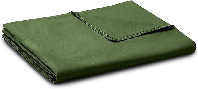 YnM Exclusive Cotton Duvet Cover for Weighted Blankets (Army Green, 60''x 80'')