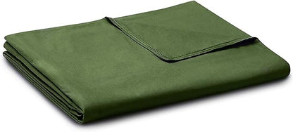 YnM Exclusive Cotton Duvet Cover for Weighted Blankets (Army Green, 60''x 80'')
