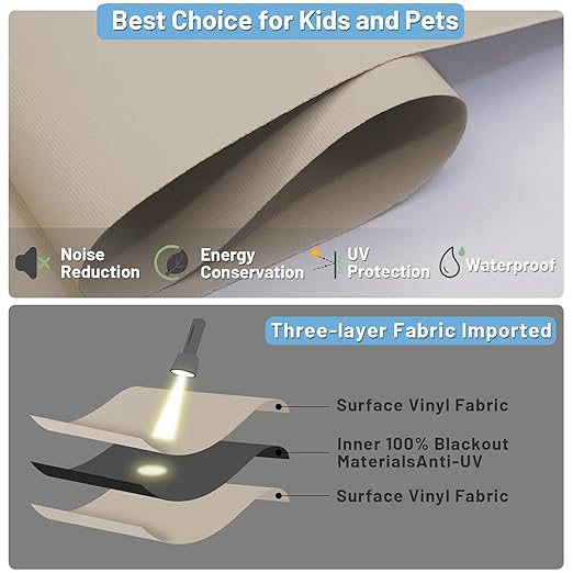 Motorized Blinds with Remote, Blackout Smart Blinds for Windows Motorized Shades, Automatic Window Shades Work with Alexa/Google/Apple Home for Bedroom Living Room, Custom Size (Coffee)