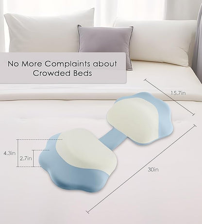 Memory Foam Maternity Pillow for Sleeping, Pregnancy Pillows Support for Back Belly HIPS, Adjustable Travel Wedge Pillow for Pregnant Women, Side Spleeping Pregnant Pillows with Pillowcase