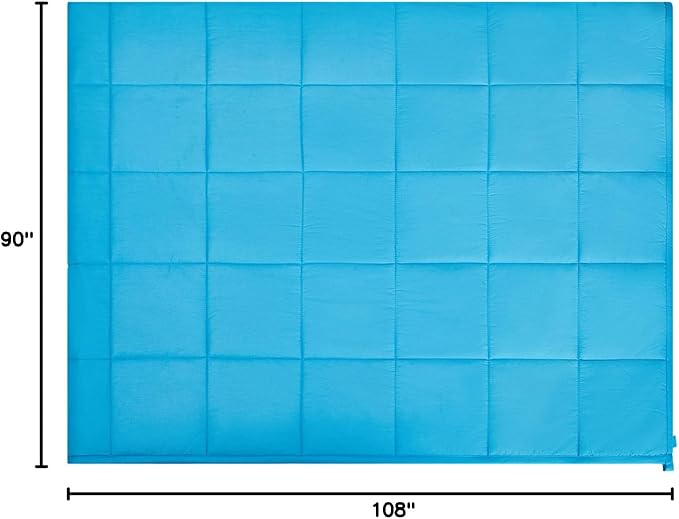 TONGDADA Kids Weighted Blanket | 40''x60'',5lbs | for Child Between 40-62 lbs | Premium Cotton Material with Glass Beads | Teal