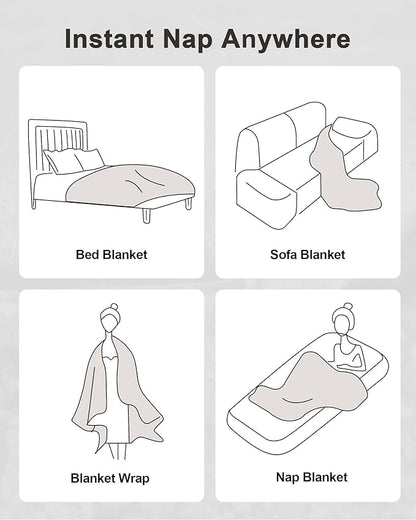 Ultra-Soft 15lb Weighted Blanket for Adults, Plush Sherpa Fleece Reversible Weighted Throw Comfort for Relaxation & Cozy Evenings, Hug-Like Security, Evenly Distributed, W48 x L72, Cream White