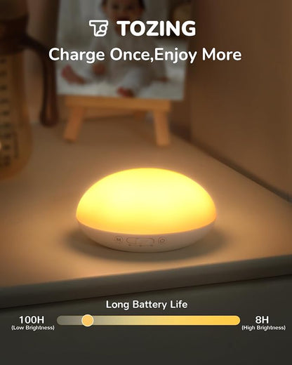 Baby Night Lights for Nursery – Portable Night Light with Minimalist Design, Nursery Night Light for Breastfeeding, Memory & Timer Modes, Ultra-Long Battery Life