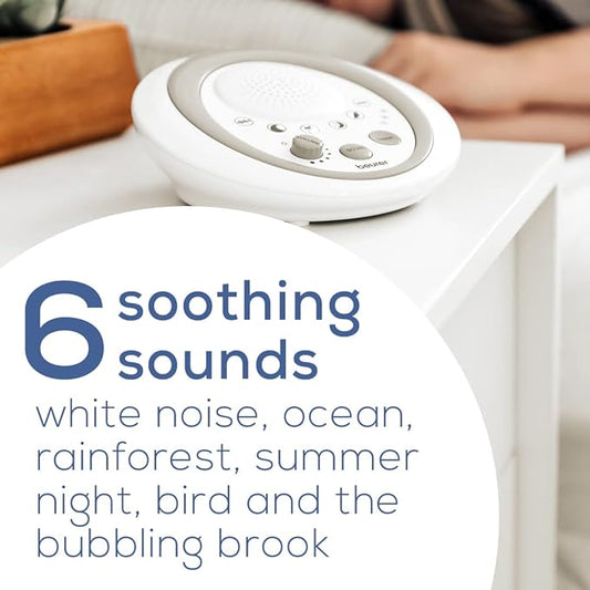 Beurer White Noise Machine, Sound Asleep for Home, Office, Baby Non-Looping Soothing for Relaxation & Portable Travel with Natural Sound Choices & Noise Cancelling, Adjustable Volume, WN50