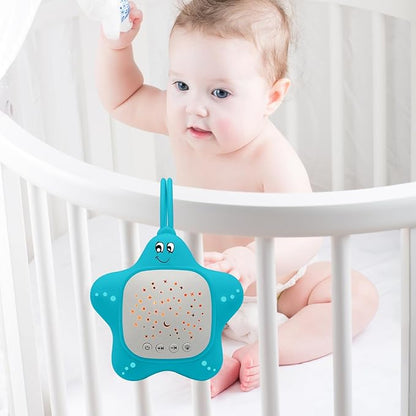 White Noise Machine for Baby with Star Projector | Sleep Aid Music for Nursery & Travel | Portable Sound Machine Lullabies for Infants, Toddlers, Kids