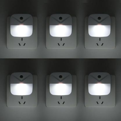 KINUR 6 Pack LED Night Light Plug into Wall, Daylight White Color Dusk to Dawn Sensor Automatic on and Off for Kids, Nursery, Bedroom, Bathroom, Hallway, Stairs, Kitchen
